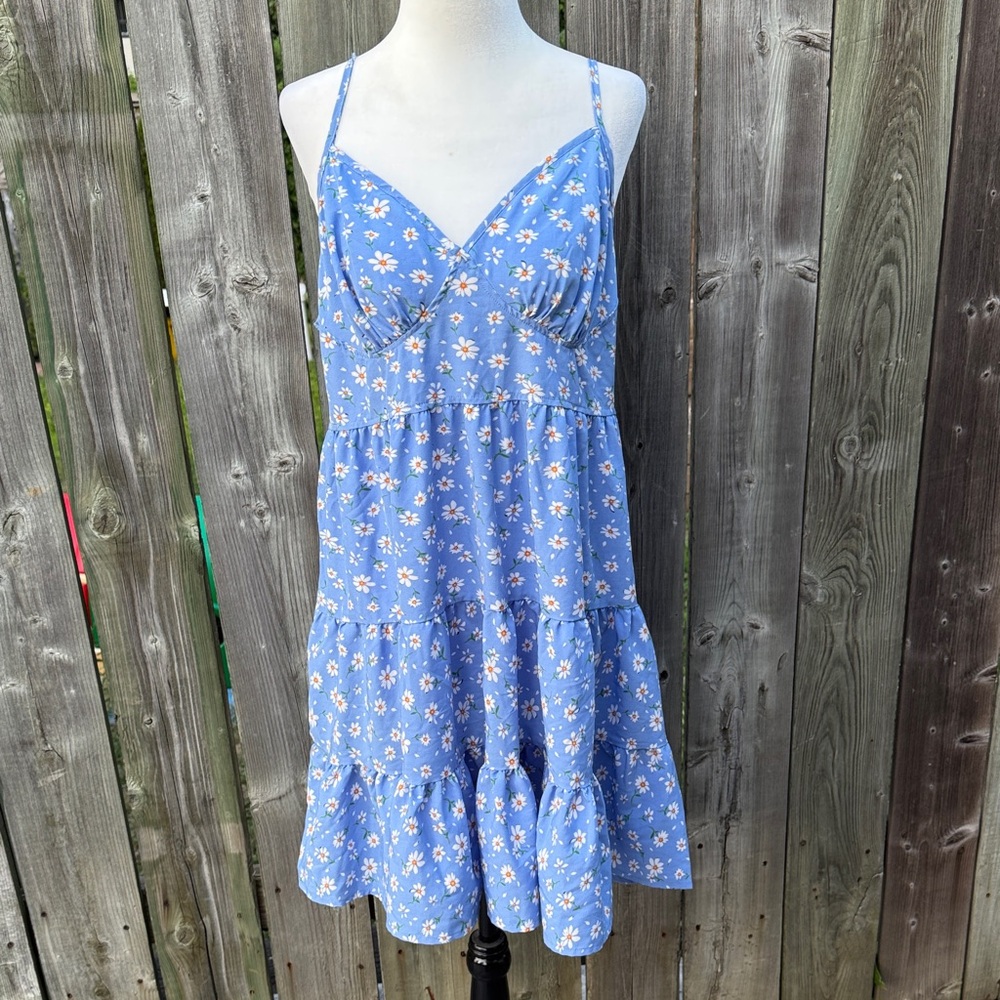 SHEIN Blue Floral Mini Dress size 0XL